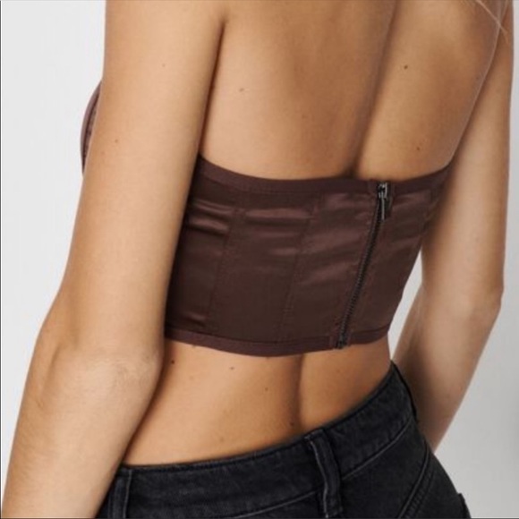 Brown Satin Corset - Picture 2 of 5